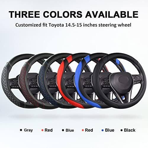 West Llama Customized Auto Car Steering Wheel Cover for Toyota (Black)