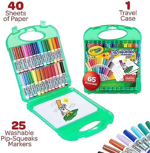 Crayola Pip-Squeaks Washable Markers 65ct, Coloring Art Supplies for Kids