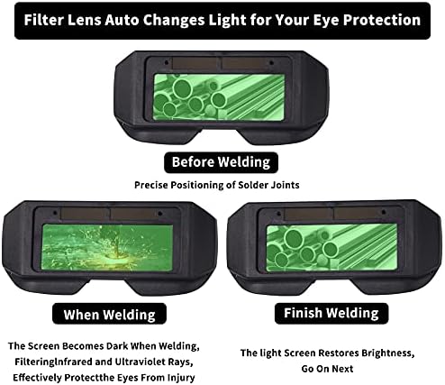 T TOVIA Welding Glasses Auto-Darkening LCD Welding Goggles