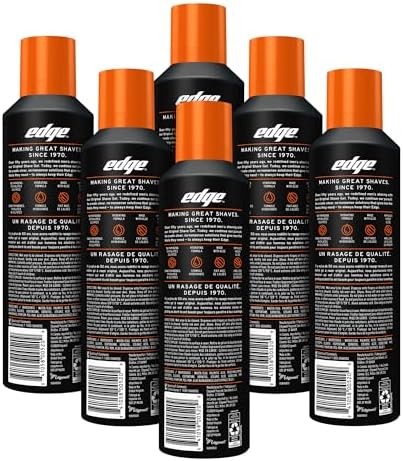 Edge Shaving Gel for Men, Sensitive Skin, 7 oz (6 Pack)