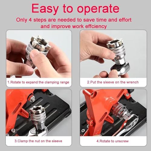 New 2 Sets Adjustable Universal Socket Wrench Tool Set - Multi-Function 10mm-19mm Universal Maintenance Socket for 3/8" Drive Ratchet, Torque Wrench & Power Drill