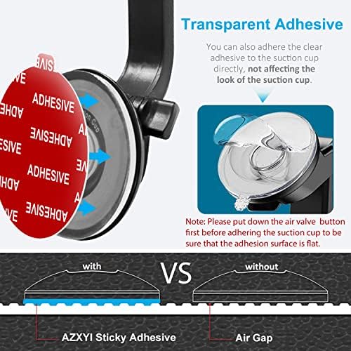 AZXYI Very High Bond Sticky Adhesive, 6 Pack Dashboard Pad Mounting Disk Adhesive Replacement Kit, Double-Sided Stickers for Suction Cup Dashboard Phone Holder & Windshield Car Mount
