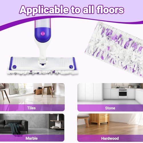 Pure Realm 32 Count Disposable Power mop Refills for Swiffer Power Mop