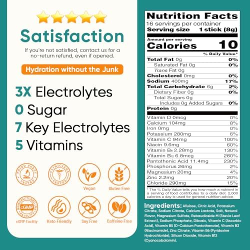 Venture Pal Sugar Free Electrolyte Packet, Liquid Daily IV Hydration Powder