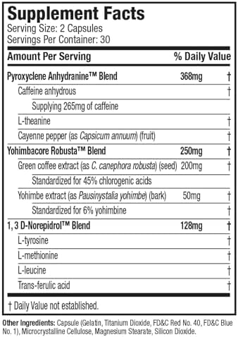Hydroxycut Hardcore, Thermogenic Supplement, 60 Count