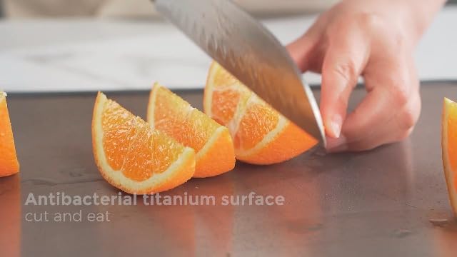 Titanium Cutting Board for Kitchen, Pure Titanium/PP, Size 16”×11”