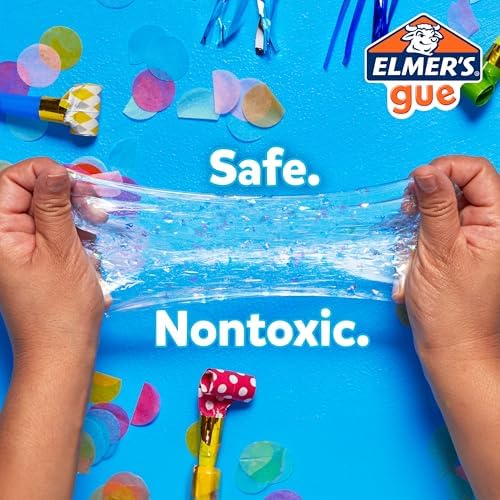 Elmer's Gue Premade Slime, Glassy Clear 3 Lb. Bucket - Includes 5 Sets of Slime Add-ins
