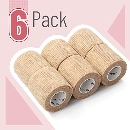 Mr. Pen- Self Adhesive Bandage Wrap, 2" x 5 Yards, 6 Pack