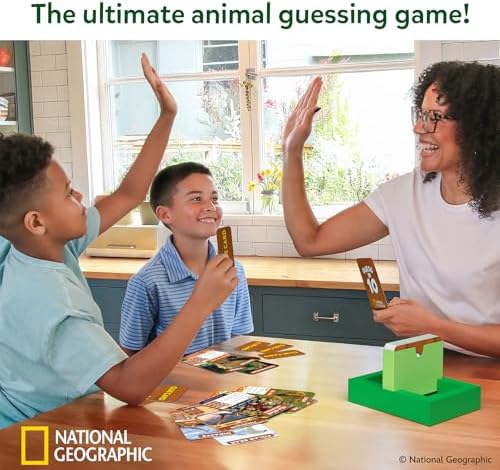 Skillmatics Guess in 10 Game – National Geographic Animals, Gift for Kids