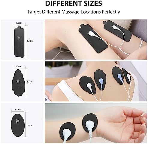 TENS Unit Electrode Pads NURSAL 20 Pack 3.5mm Snap EMS Replacement Pads for Electrotherapy Reuse More Than 30 Times, Compatible with MEDVICE,Belifu TENS Machine