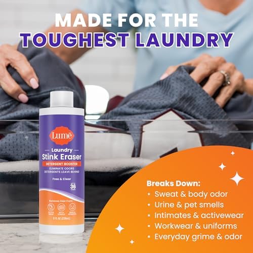 Lume Laundry Stink & Stain Eraser - Detergent & Sink Soak - 8oz, 2 pk