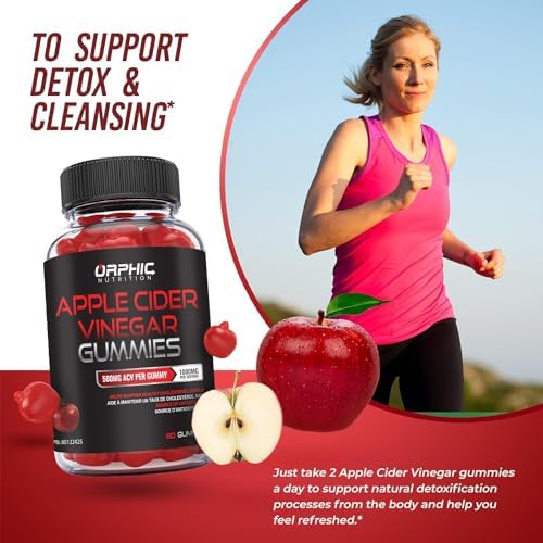 ORPHIC NUTRITION Apple Cider Vinegar Gummies 1000mg ACV (60 pcs)