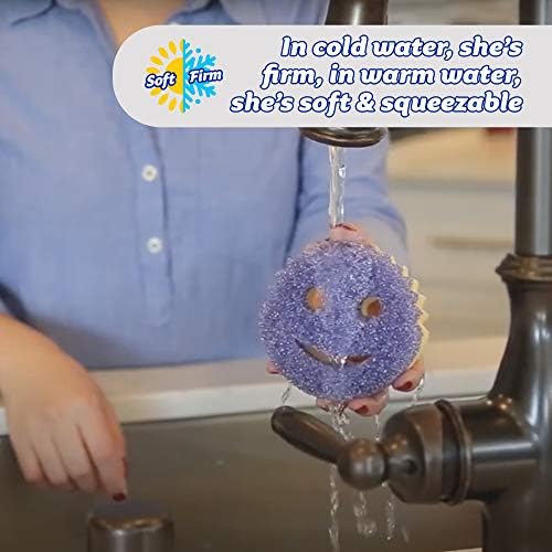 Scrub Daddy Scrub Mommy - Scratch-Free Multipurpose Dish Sponge - BPA Free & Made with Polymer Foam - Stain & Odor Resistant Kitchen Sponge (1 Count)