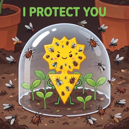40 Pack Fungus Gnat Traps, Yellow Sticky Fruit Fly Traps for Indoor Plants