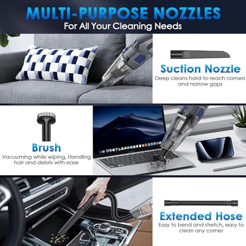 Gxzsk Handheld Vacuum Cordless, Hand Held Car Vacuum Cleaner, Hand Vacuum