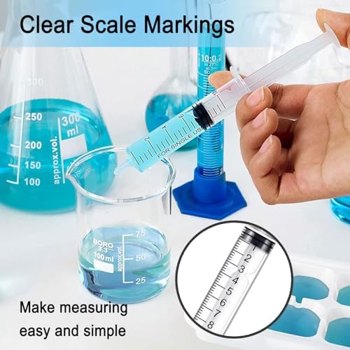 10ml Syringe for Liquid, 10cc Syringes Without Needle, Individually Wrapped, Pack of 12