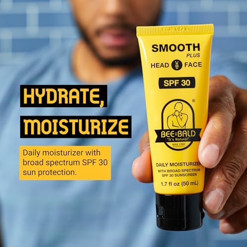 Bee Bald SMOOTH+ Head & Face Sunscreen SPF 30, Scalp Moisturizer, 1.7 fl oz