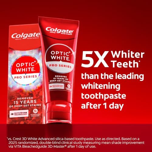 Colgate Optic White Pro Series Whitening Toothpaste, High Impact White, 3oz