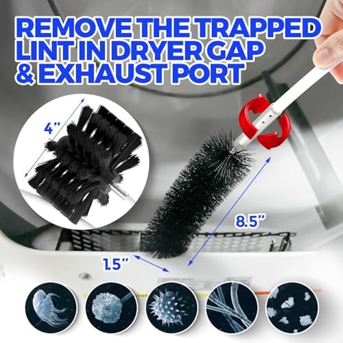 Holikme Dryer Vent Cleaner Kit - 35Ft Flexible Lint Brush for Deep Cleaning