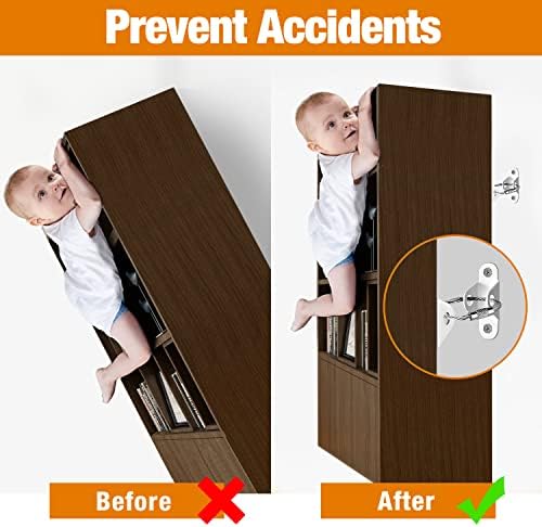 Ougourim Furniture Anchors 10 Pack, Anti Tip Kit for Baby Proofing