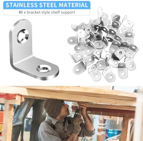 Vicuna R 40PCS L Bracket Corner Brace, Stainless Steel Corner Bracket