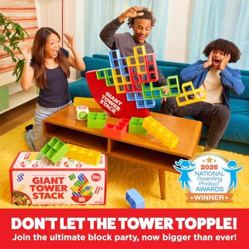 Giant Tower Stack - The Jumbo Block Balancing Game by Relatable