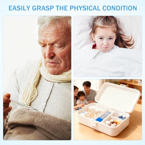 2Pc Glass Oral Temperature Adult: Free Clinic Armpit Fast Reading Fever Indicator