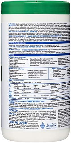 Clorox Healthcare Hydrogen Peroxide Cleaner Disinfectant Wipes, 6.75" x 9", 95 Count (Package May Vary)