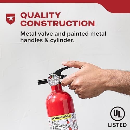 Kidde Basic 110 Fire Extinguisher for Home, 1-A:10-B:C, FA110G, 1 Pack