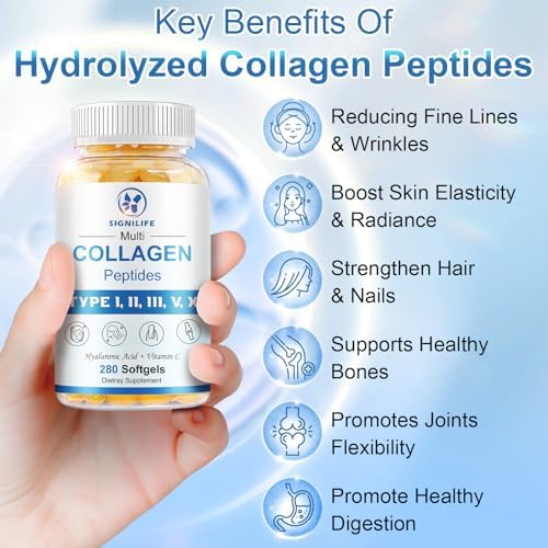 Multi Collagen Peptides for Women & Men-Type I, II, III, V, X