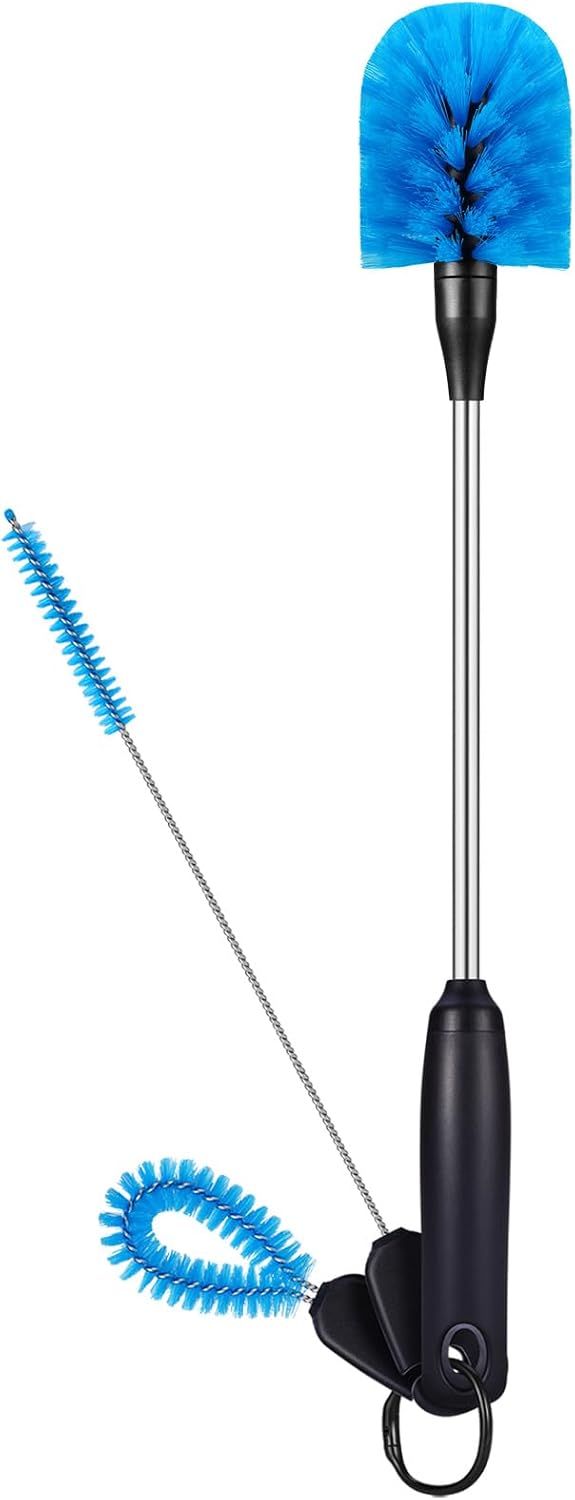 MOSOLAN 3-in-1 Water Bottle Brush and Straw Cleaning Set, Round Head