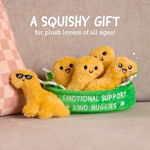 Emotional Support Dino Nuggies, Cuddly Dinosaur Toys by Relatable