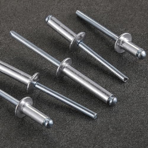 Wensilon (250Pcs) 3/16"x1/2" Aluminum blind pro Rivets,Aluminum Grip and Steel Mandrel