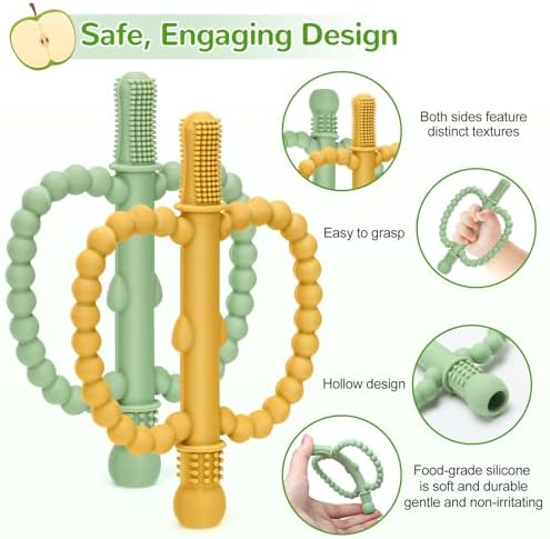MISSLILI Baby Teething Toys for Babies 0-36 Months – Anti-Choking Design