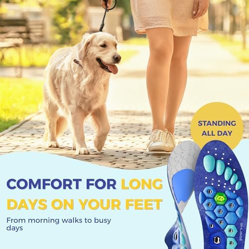 Akusoli Insoles for Woman, Shoe Insert S/M Women 5–10 Men 5.5–8