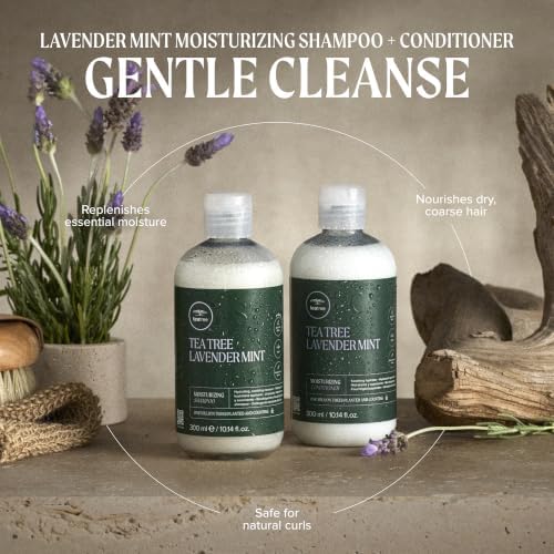 Tea Tree Lavender Mint Moisturizing Shampoo, Hydrates + Soothes, For Coarse + Dry Hair