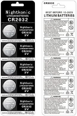 Nightkonic 50 pcs Pack - CR2032 3v Lithium Button Cell Coin 2032 Battery