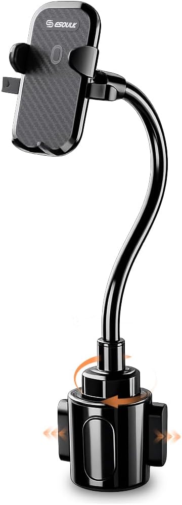 Cup Holder Phone Mount 15 Inch Adjustable Gooseneck Arm for Car
