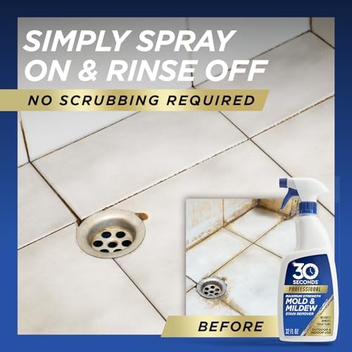 30 SECONDS Pro Mold & Mildew Stain Remover, Scrub-Free Formula, 32 Oz