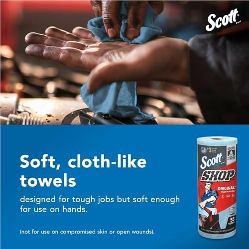 Scott Shop Towels Original, 55 Towels/Roll, 12 Rolls/Case