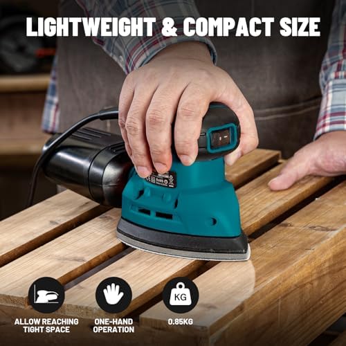 DOVAMAN 130W Detail Sander, 12000RPM Palm Sander Tool