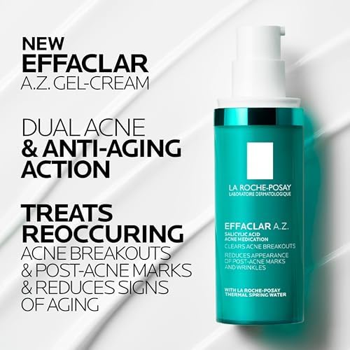La Roche-Posay Effaclar A.Z. Acne Face Gel with Azelaic Acid, 1.35oz