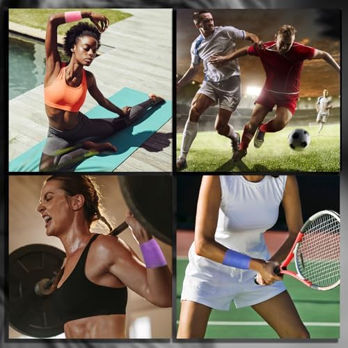 Upgraded 6 Pack Pre Wrap Athletic Tape, Multi Color Sports Prewrap