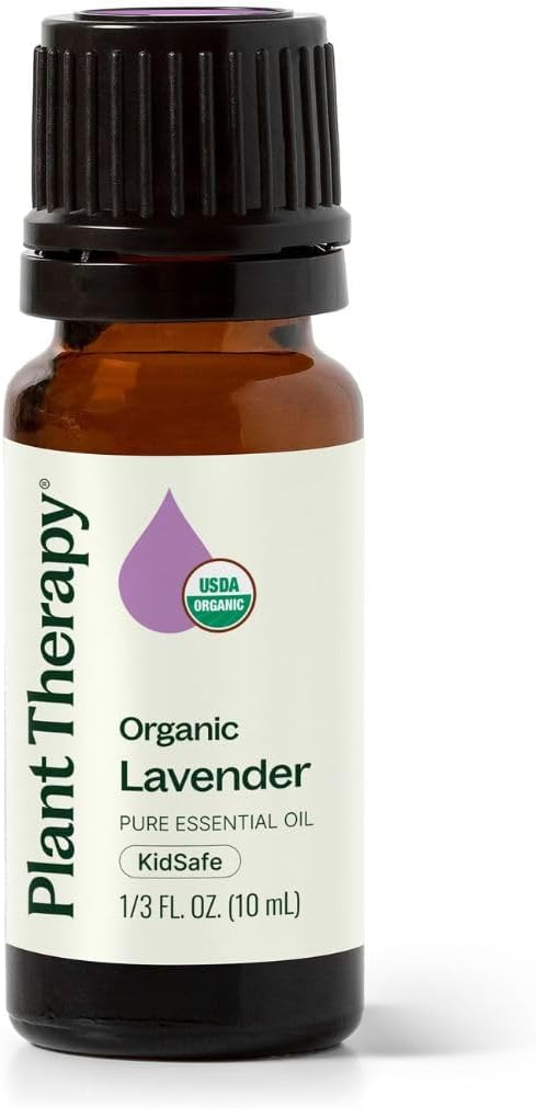 Plant Therapy Organic Lavender Essential Oil 10 mL (1/3 oz), USDA Certified