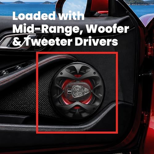 BOSS Audio Systems CH6530 6.5 Inch Car Speakers, 300 Watts Per Pair, 3 Way