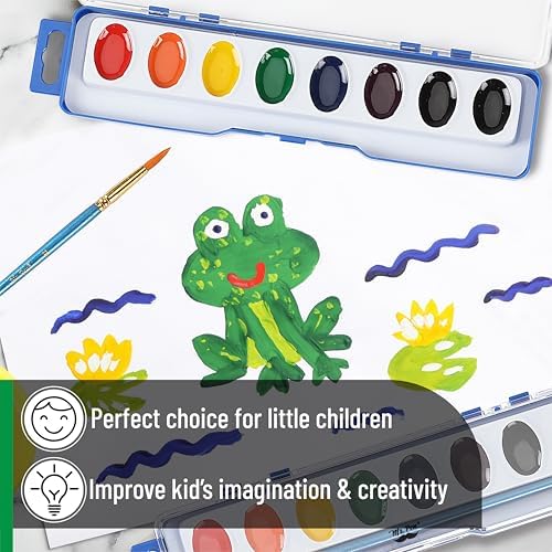 Mr. Pen- Washable Watercolors, 2 Pack, 8 Colors with Paint Brush
