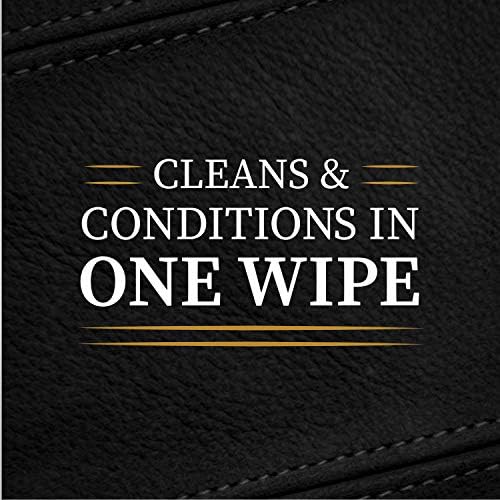 Lexol All Leather Quick Care All-in-One Formula, Best Leather Cleaner and Conditioner, for Use on Apparel, Furniture, Auto Interiors, Shoes, Bags, 30-Count Sheet Wipes,E301500100 , white