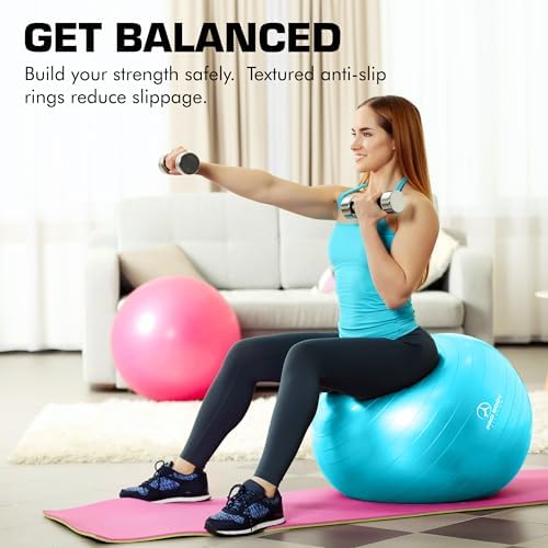 ProBody Pilates Yoga Ball - Vibrant Colors Exercise Ball
