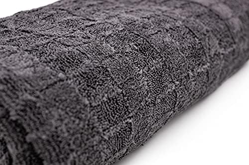 The Rag Company Gauntlet Car Drying Towel, Ice Grey/Grey, 15x24 in, 2-Pack