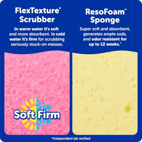 Scrub Mommy Kitchen Sponge (6) + Daddy Caddy Sink Holder